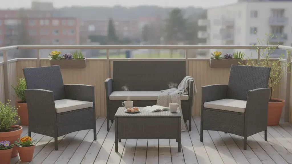 Goedkope hit voor balkon en terras: tuinset voor 4 personen onder 2000 Kč